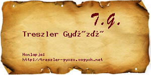 Treszler Győző névjegykártya
